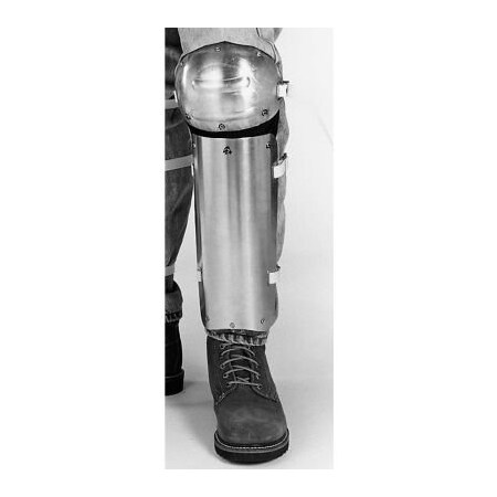 Ellwood Safety Appliance Co. Ellwood Safety Knee-Shin Guards, Web Straps, Aluminum Alloy, 14inL x 5inW, 1 Pair 313-L